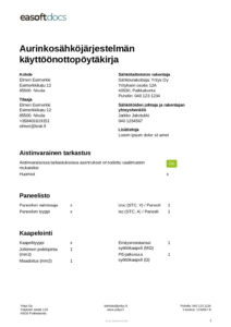 Dokumentit toimialalle Sähkö - Easoft Docs Oy