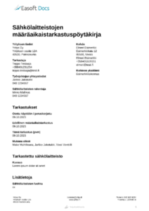 Dokumentit toimialalle Sähkö - Easoft Docs Oy