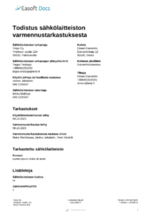 Dokumentit toimialalle Sähkö - Easoft Docs Oy
